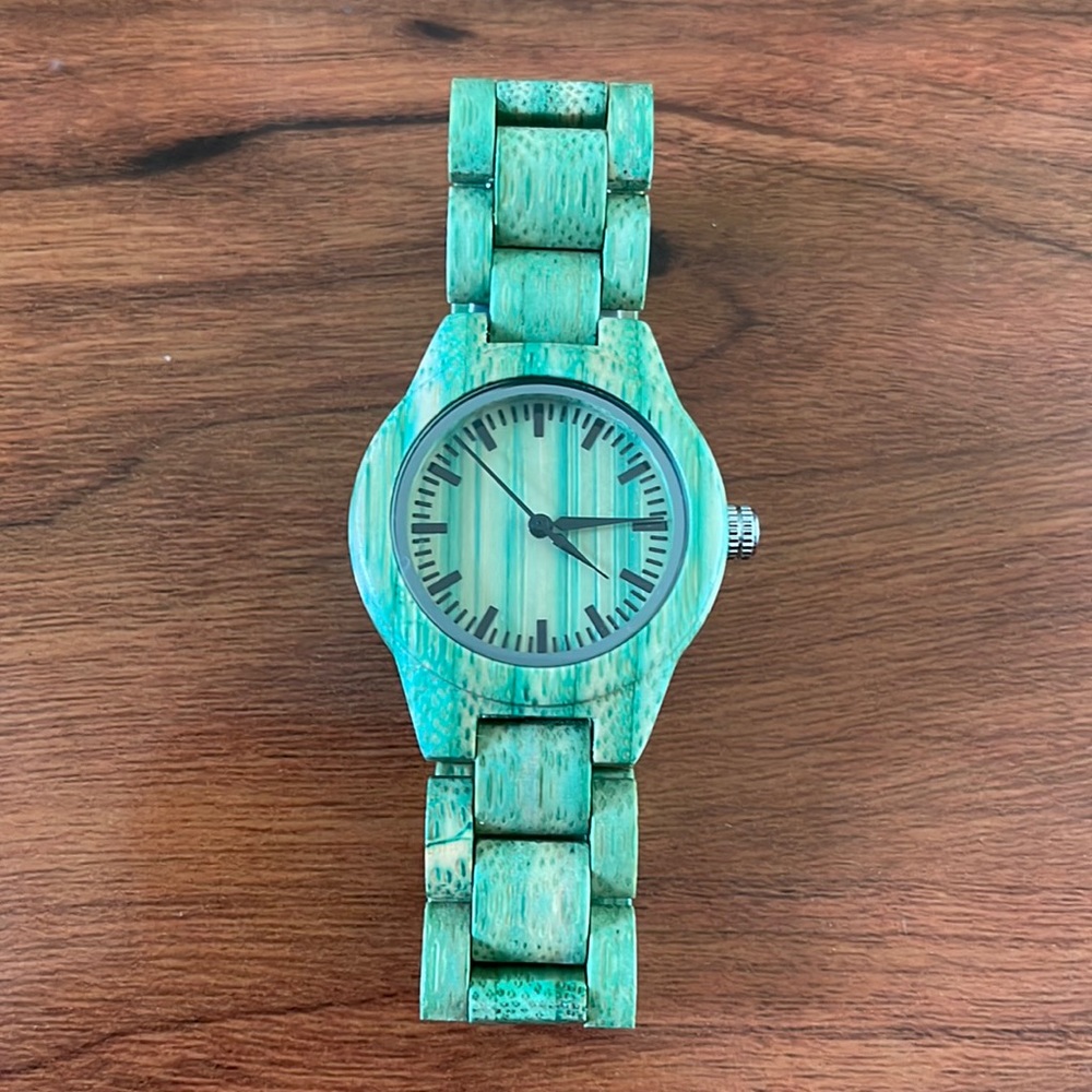Green Wooden Watch